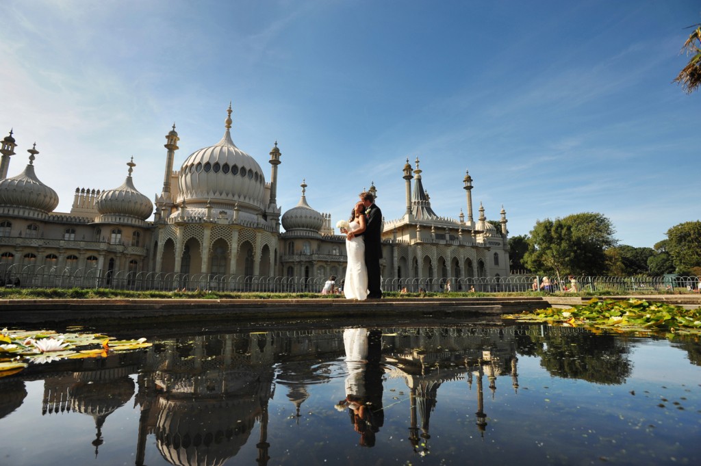 Brighton pavillion property wedding couple