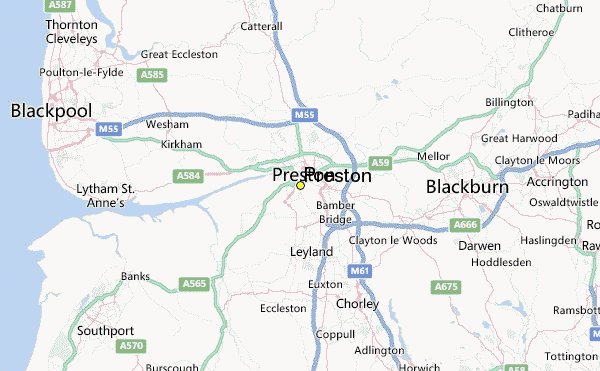 Preston map of locations we buy houses fast